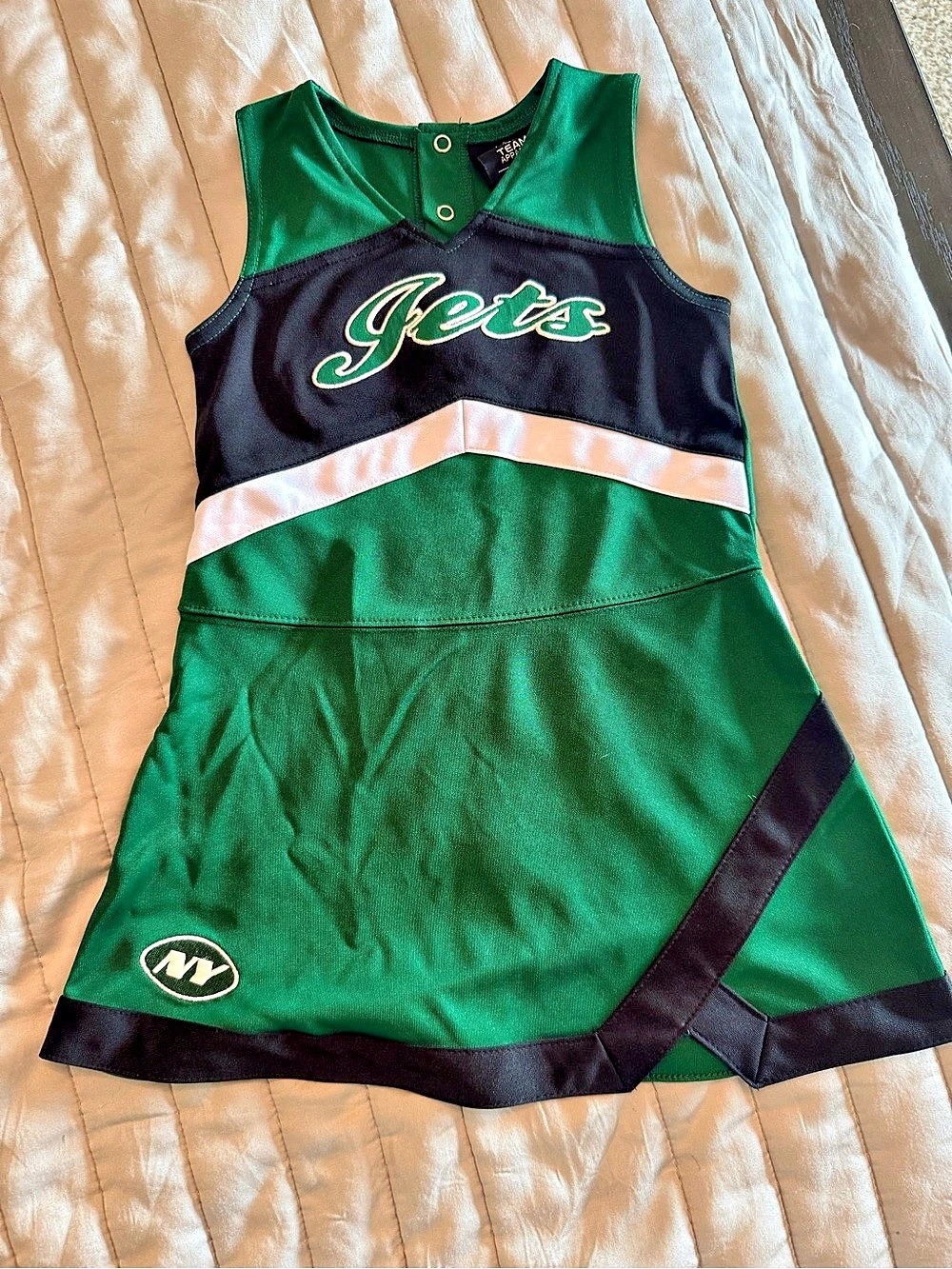 NFL Team Apparel New York Jets Dress Girls 4T Green & Black NWOT